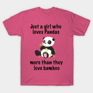 Just A Girl Who Loves Pandas T-Shirt